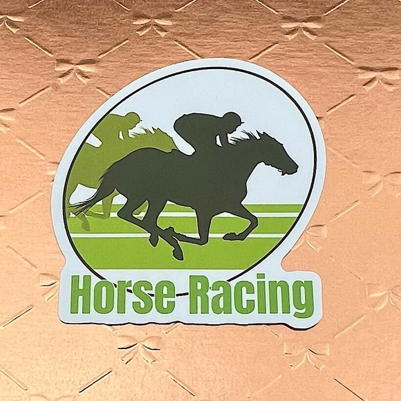 Horse Racing Jockey Equestrian Cowboy CowGirl Single Decor Sticker - Picture 1 of 3